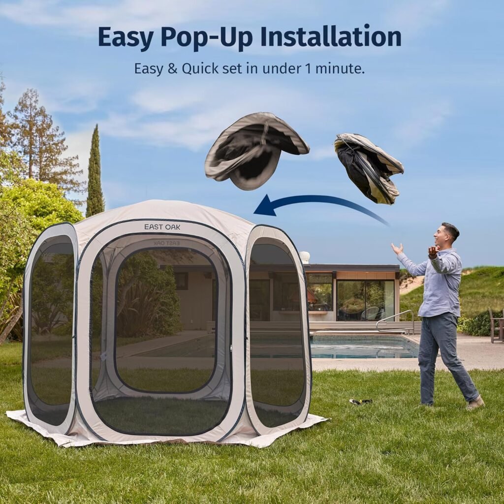 Camping Benefits of the East Oak Screen House Tent Pop-Up