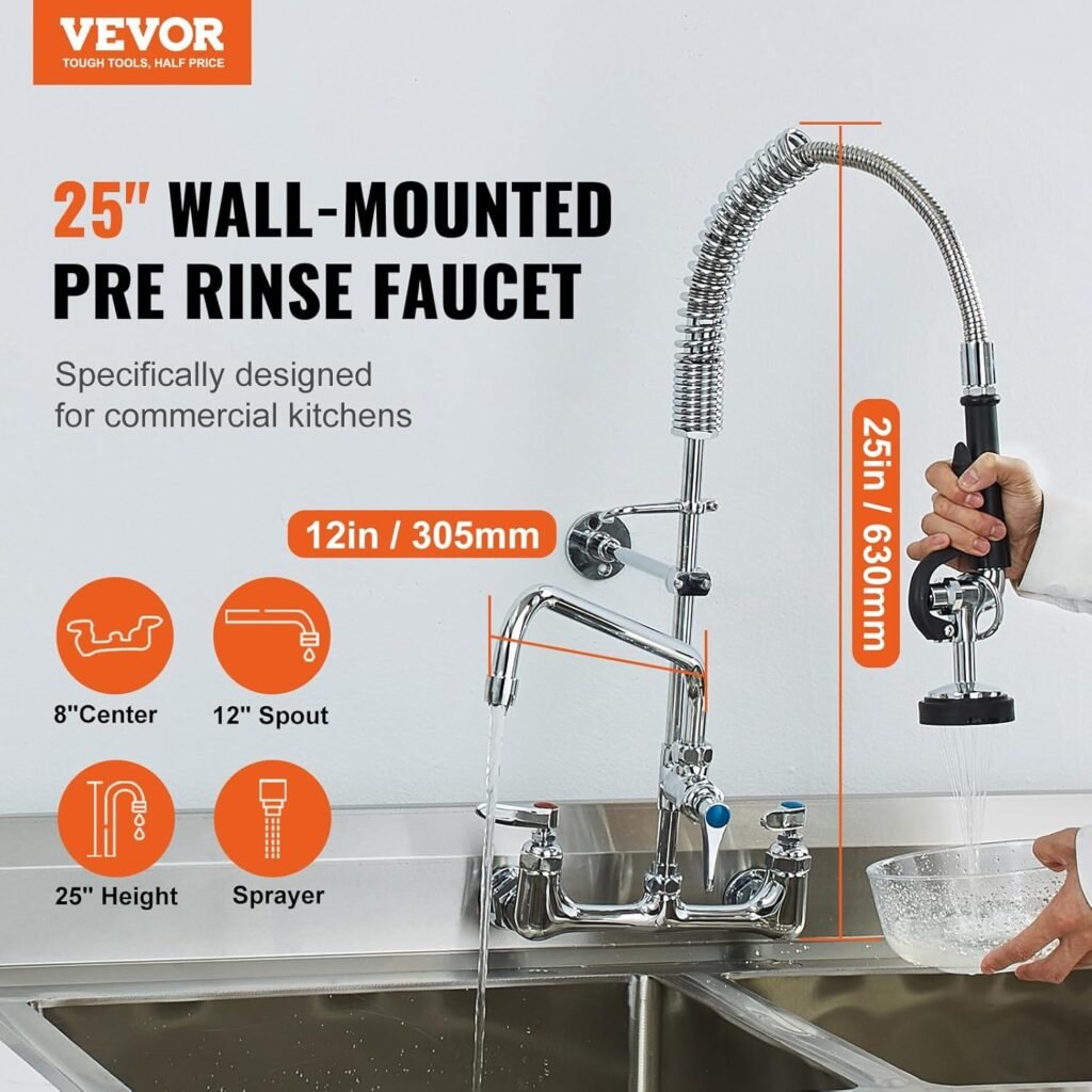 Different Types of VEVOR Wall-Mount Kitchen Faucets