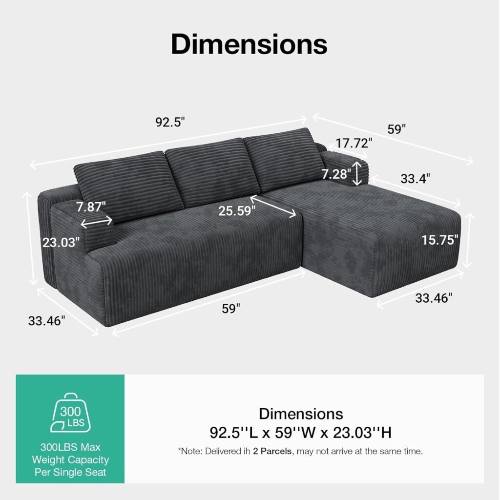 Main Features of Novilla L-Shape Sectional Couches