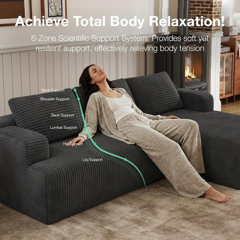 Novilla L-Shape Sectional Couches for Entertainment Rooms