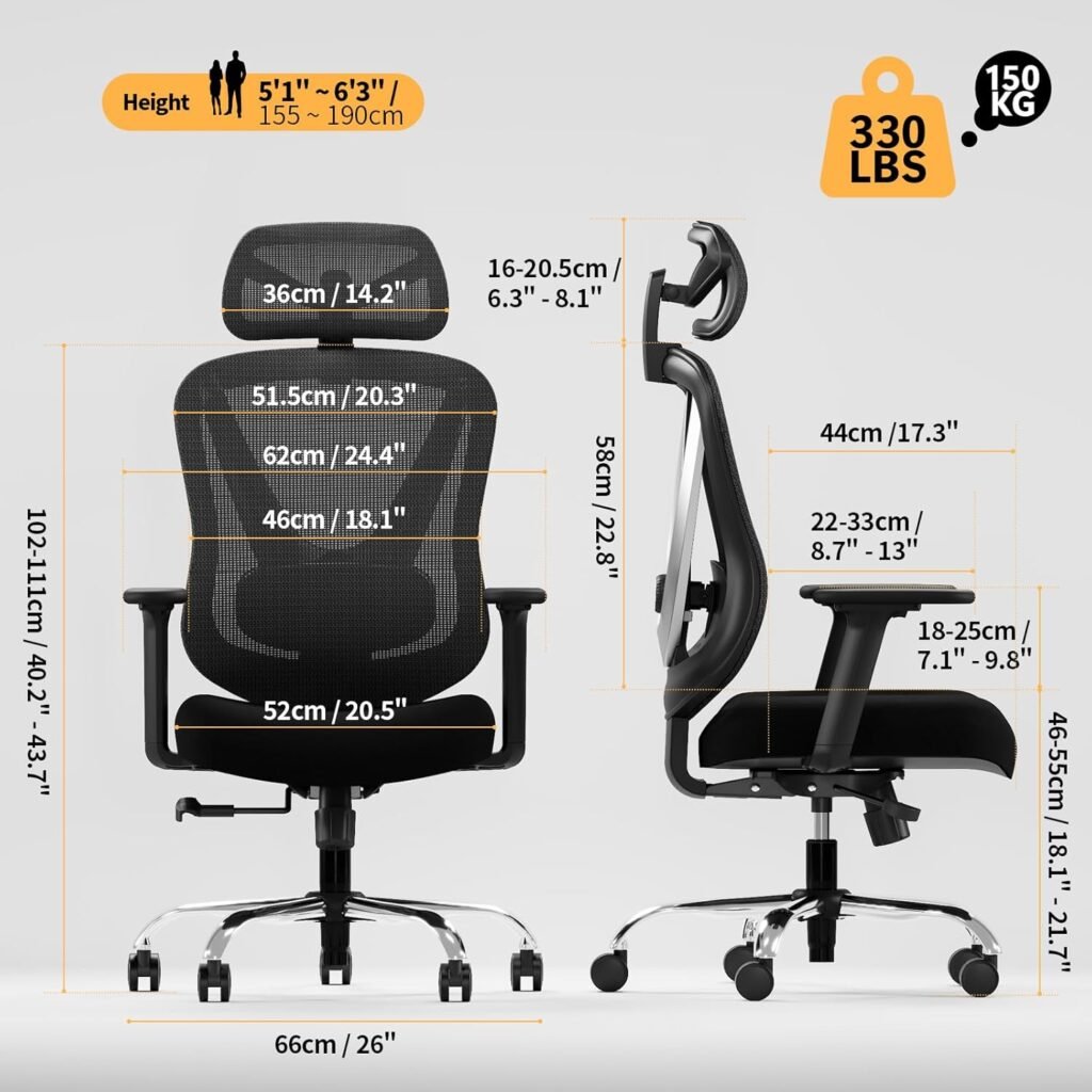HOLLUDLE Ergonomic Chairs Design and Build Quality